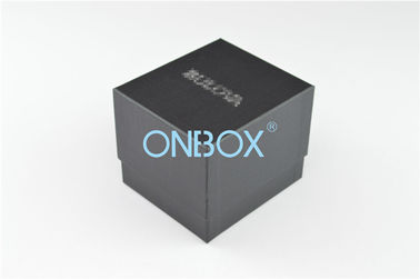C Ring Black Paper Luxury Watch Packaging Customized Logo / Mens Watch Boxes