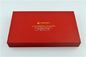 Square Metal Gold Coin Display Box With Customized Insert Red Color